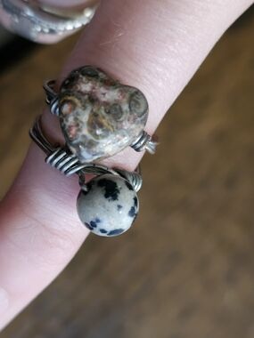 Artisan Wire-Wrap Jasper Rings